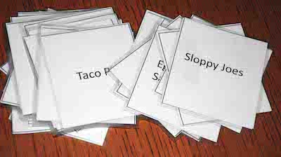 menu board cards