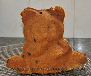 bear stand up cake baked