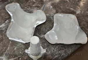greased cake pan