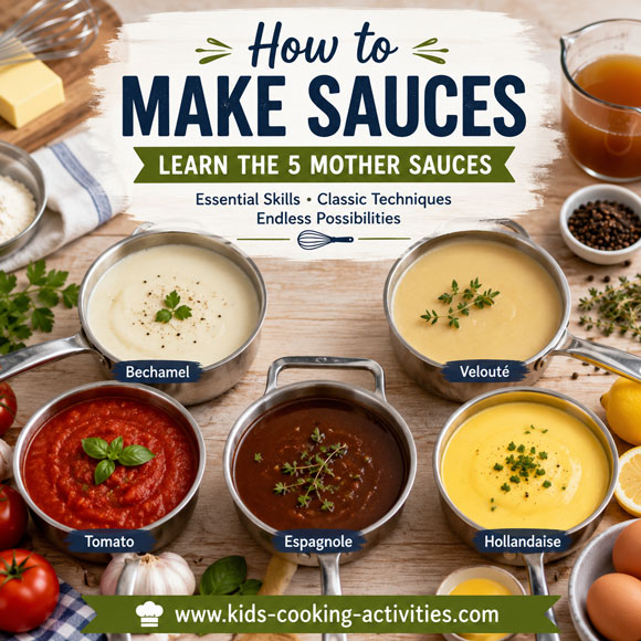 Five mother sauces cooking lesson