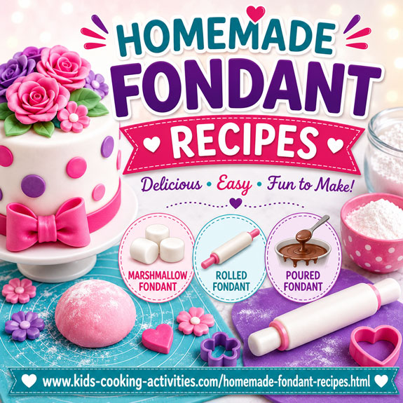 homemade fondant cake decorated with fondant