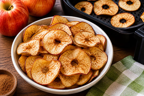 Air fryer apple chips