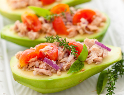 avocado stuffed with tuna