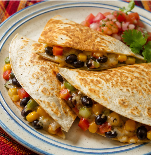 Bean and Vegetable Quesadillas