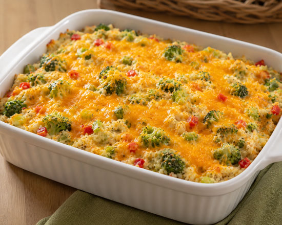 Cheesy broccoli rice casserole