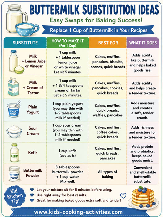 Buttermilk substitution chart