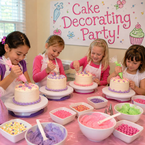 Kids cake decorating party ideas