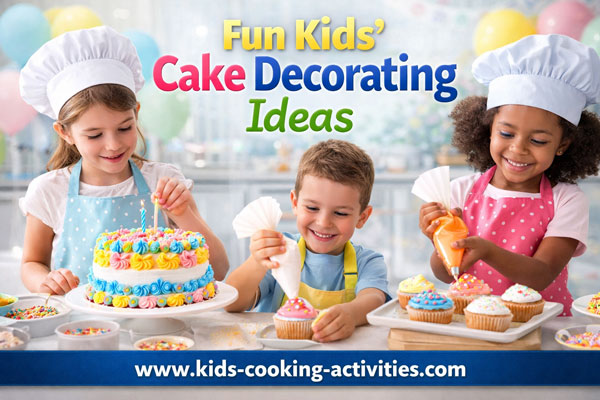 Cake decorating kids cooking party