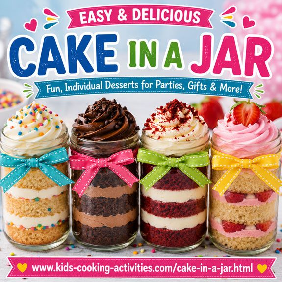 Cake in a jar dessert idea