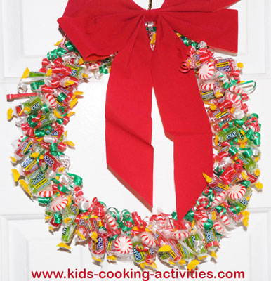 candy filled wreath