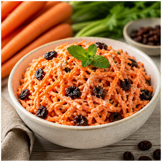 Classic carrot raisin salad