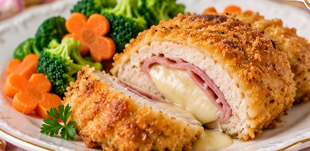 Chicken Cordon Bleu for a princess theme dinner