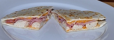 chicken ham quesadilla