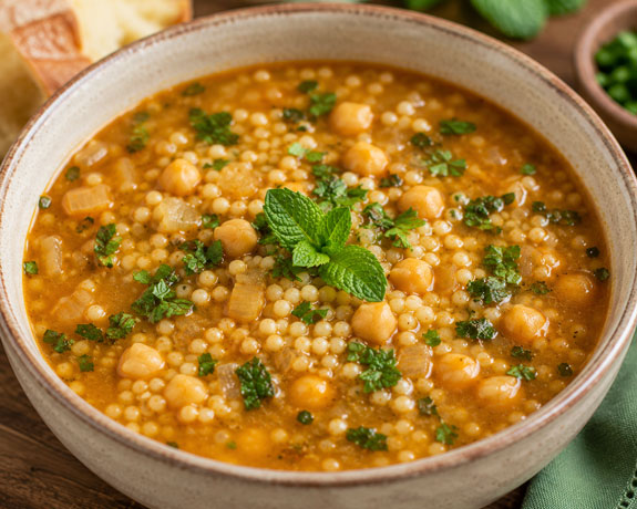 Couscous and Chickpea Soup
