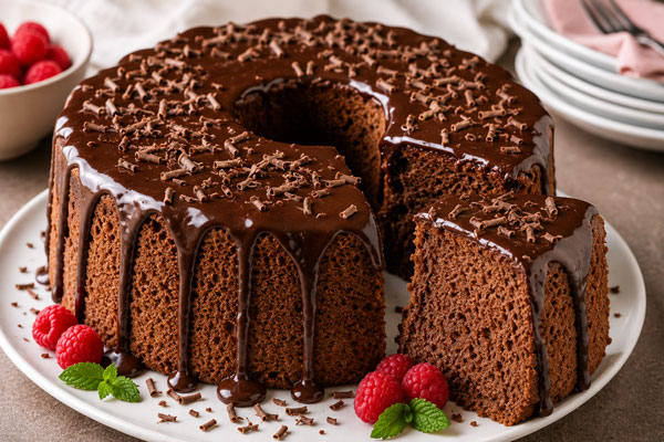 Chocolate angel food cake