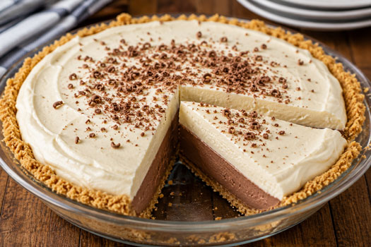Double chocolate pudding pie