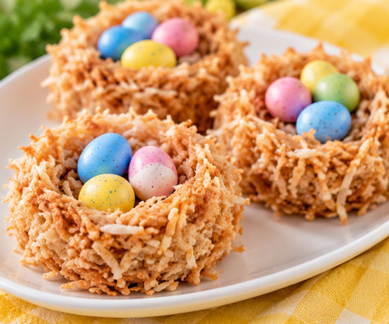 Edible coconut bird nests