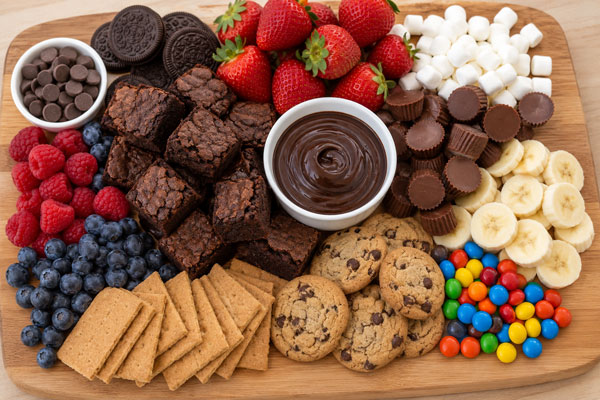 Brownie dessert board