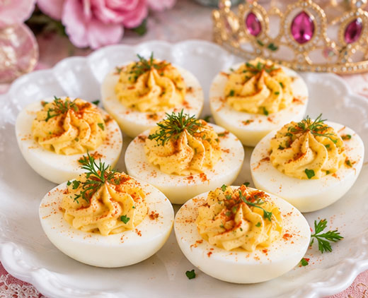 Fairy deviled eggs for a princess tea party