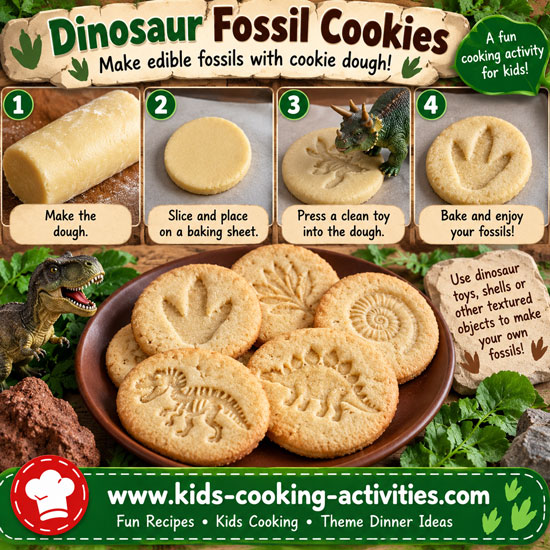 Shortbread dough for dinosaur fossil cookies