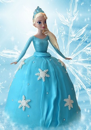 doll cake elsa