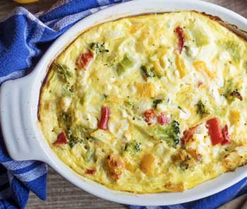egg casserole with vegetables