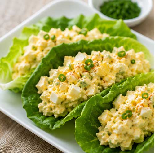 Egg salad lettuce wraps