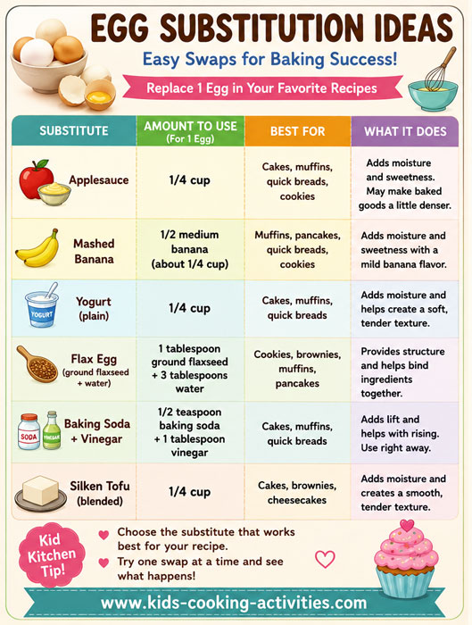 Egg substitute chart for baking