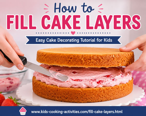 how to fill cake layers tutorial