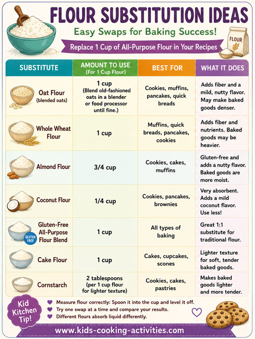 White flour substitution chart