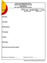 Fruit and vegetable diary