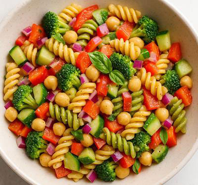 Fresh garden pasta salad