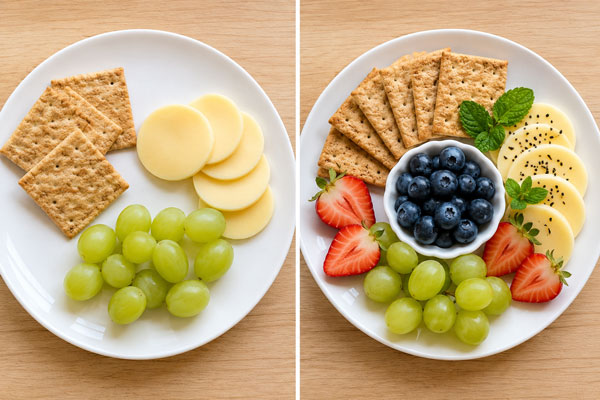 Food Presentation before and after Challenge