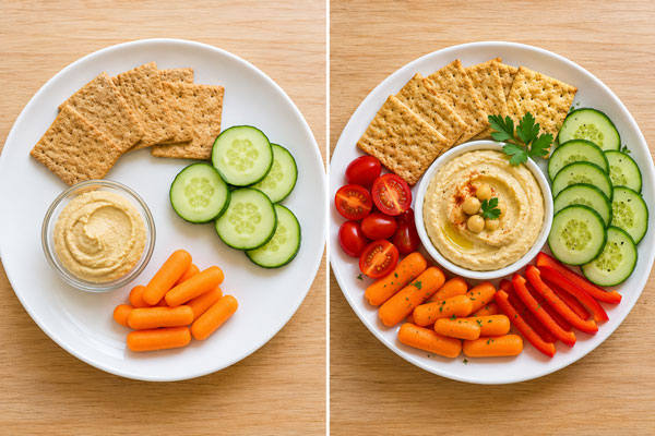 Food Presentation before and after Challenge