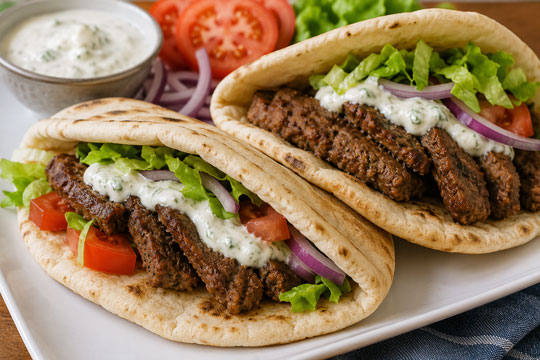 Easy homemade beef gyro pita