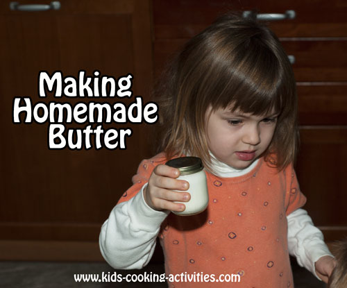 shaking homemade butter