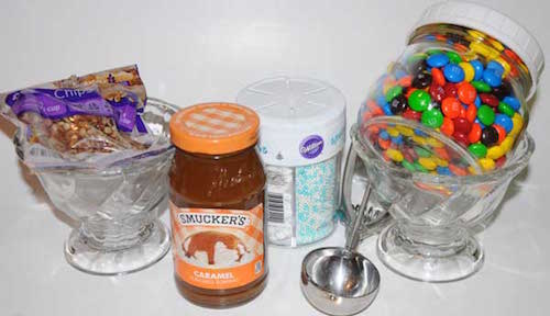 ice cream sundae gift basket idea