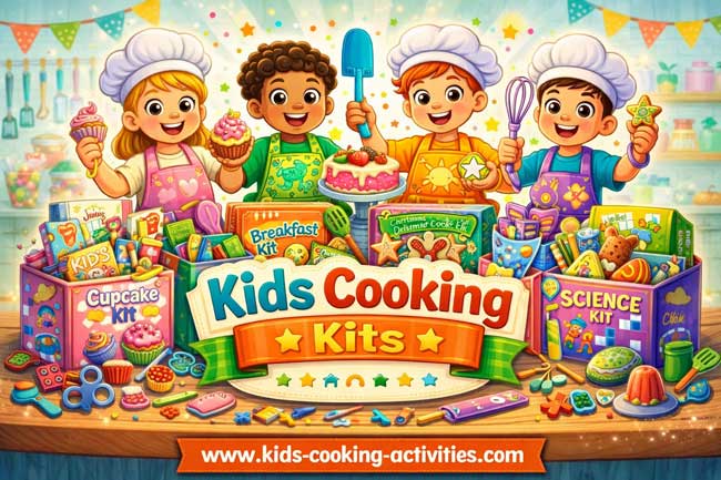 Kids cooking kits and baking sets for children