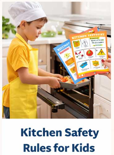 Kitchen safety rules for kids learning to cook safely