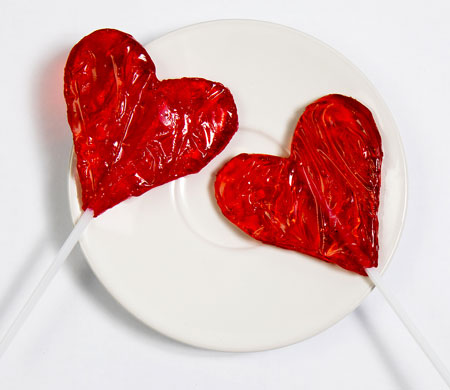 red lollipop sucker