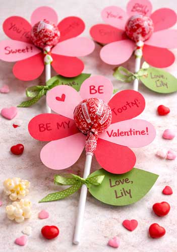 lollipop flower valentine- CHGT