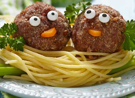 meatballs with eyes