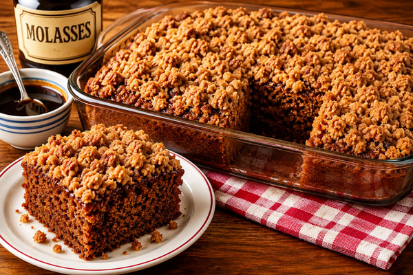 Molasses crumb cake