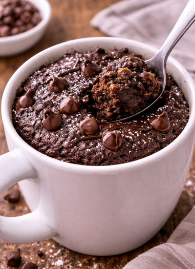 mini chocolate mug cake with chocolate chips-CHGT