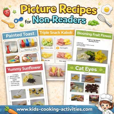 Non-reader picture recipes for kids