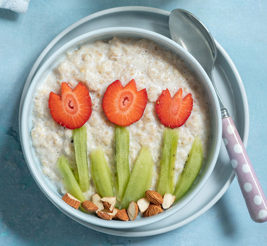 Oatmeal bowl food art