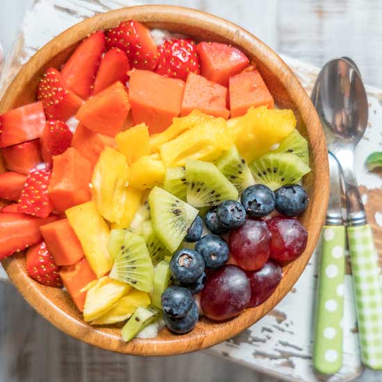 rainbow out fruit