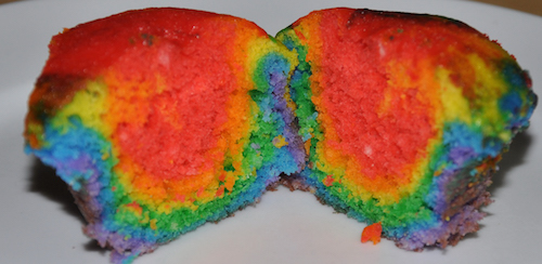 rainbow cupcake