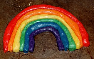 rainbow dough