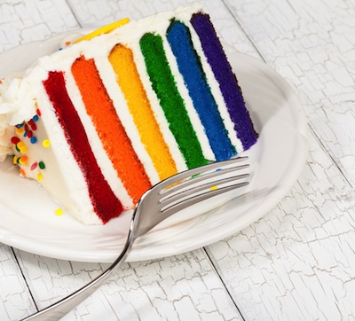 rainbow layered cake